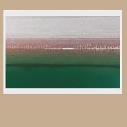 Budleigh Salterton Beach Aerial Print | Devon Coastal Photography | Turquoise Sea Wall Art | Drone Beach Landscape | Seaside Home Decor