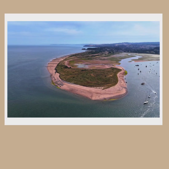 Dawlish Warren from the air Poster / Framed Print (Portrait)