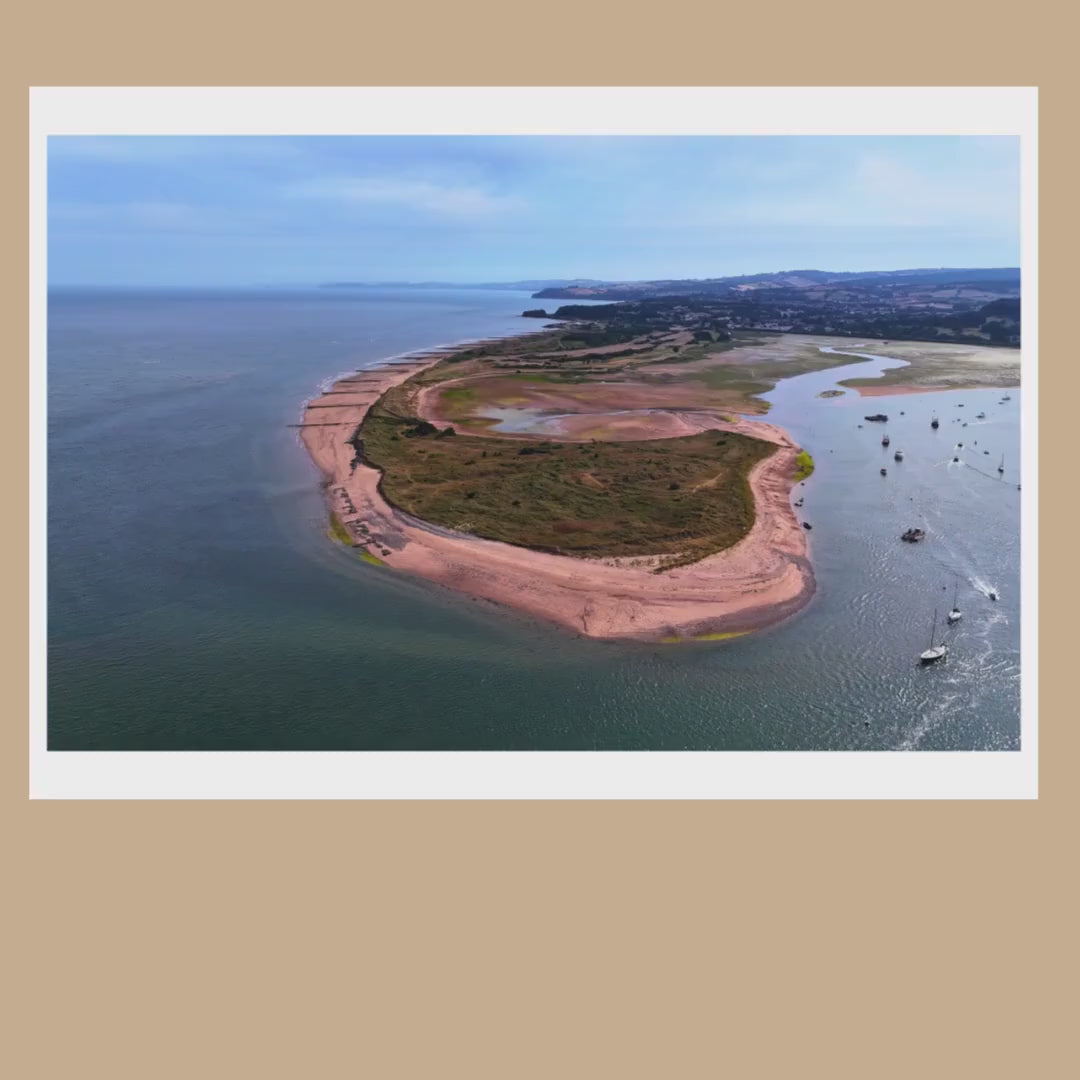 Dawlish Warren from the air Poster / Framed Print (Portrait)