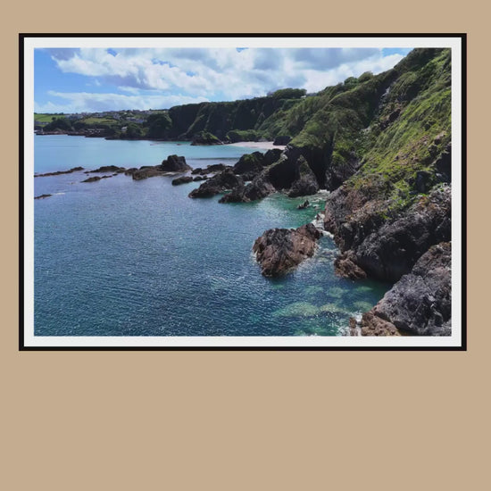 Cornwall Coastal Cliffs Print | Dramatic Seascape Wall Art Photography