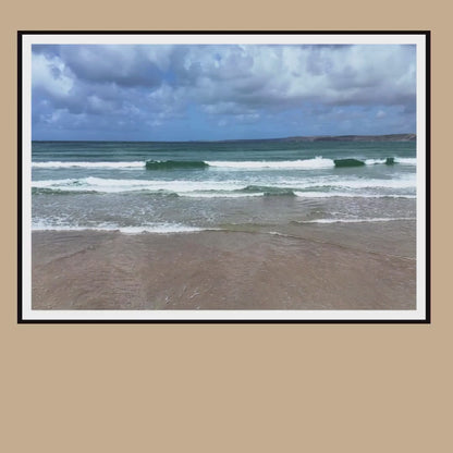 Newquay Towan Beach Print, Cornwall Coastal Photography, Ocean Wall Art