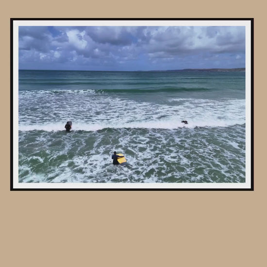 Cornwall Surf Print, Coastal Beach Photography, Ocean Wall Art, Wave Scene
