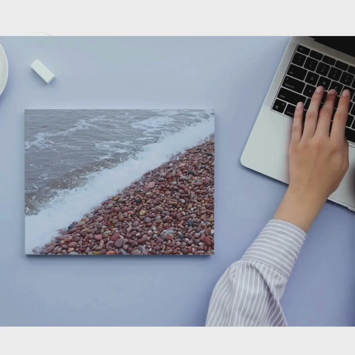 Pebbles on Budleigh Salterton Print: Coastal Wall Art (Multiple Frame Options)
