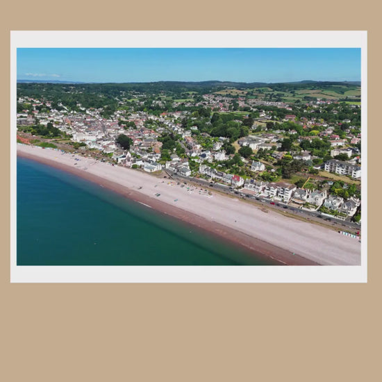Budleigh Salterton Drone Photograph, Devon Coastal Wall Art, Jurassic Coast Print